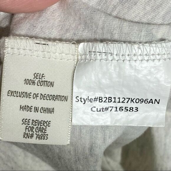 Adiva Heather Grey with Creamy Crochet Lace Trim Tank Top Round Neck Size Small - Picture 4 of 6